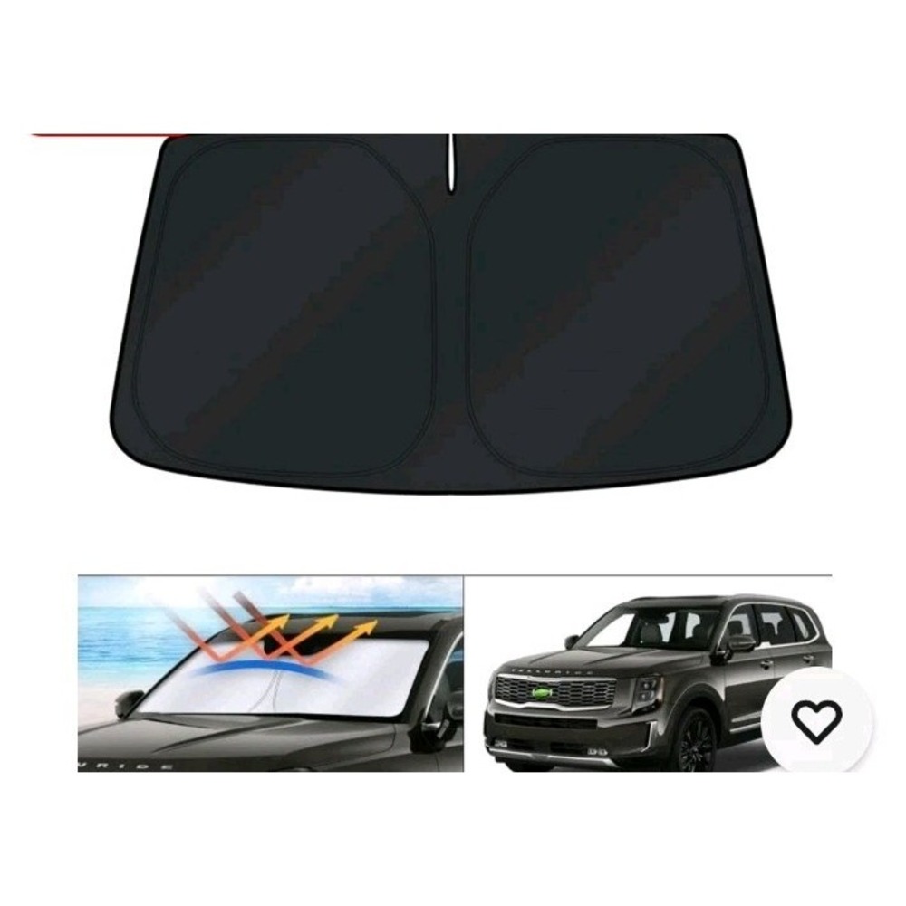 2 Car Windshield Sun Cover Foldable Sunshade Blocks UV Kia Telluride 2020-2025‎